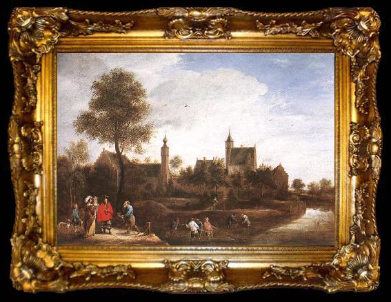 framed  TENIERS, David the Younger A View of Het Sterckshof near Antwerp r, ta009-2